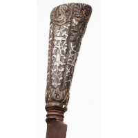 Coutellerie BEAU ET RARE COUTEAU DAGUE STYLET ITALIE XVIè SERAPHIN EN FER ARGENT ET OR {PRODUCT_REFERENCE} - 5