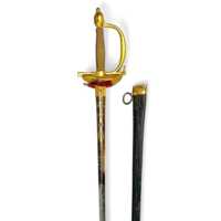 Armes Blanches ÉPÉE D'OFFICIER D'INFANTERIE RÈGNE DE LOUIS XVI VERS 1780 EN BRONZE DORÉ - FRANCE ANCIENNE MONARCHIE {PRODUCT_REF