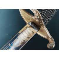 Armes Blanches SABRE D'OFFICIER D'INFANTERIE MODÈLE 1821 DE LA GARDE NATIONALE DE LOUIS PHILIPPE Ier COQ MONARCHIE DE JUILLET CH