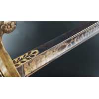 Armes Blanches SABRE D'OFFICIER D'INFANTERIE MODÈLE 1821 DE LA GARDE NATIONALE DE LOUIS PHILIPPE Ier COQ MONARCHIE DE JUILLET CH