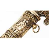 Armes Blanches SOMPTUEUSE DAGUE DE MARINE OFFERTE SUITE À L'ÉRECTION DE L'OBÉLISQUE DE LUXOR À PARIS PAR GEUILLÉ EN 1836, MONARC