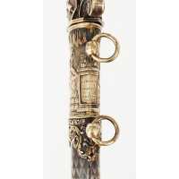 Armes Blanches SOMPTUEUSE DAGUE DE MARINE OFFERTE SUITE À L'ÉRECTION DE L'OBÉLISQUE DE LUXOR À PARIS PAR GEUILLÉ EN 1836, MONARC