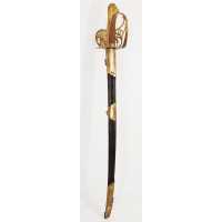 Armes Blanches RARE FORT SABRE D'OFFICIER DE MARINE RÉVOLUTIONNAIRE DE TYPE MONTMORENCY - FRANCE RÉVOLUTION / DIRECTOIRE {PRODUC