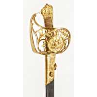 Armes Blanches RARE FORT SABRE D'OFFICIER DE MARINE RÉVOLUTIONNAIRE DE TYPE MONTMORENCY - FRANCE RÉVOLUTION / DIRECTOIRE {PRODUC