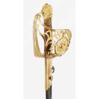 Armes Blanches RARE FORT SABRE D'OFFICIER DE MARINE RÉVOLUTIONNAIRE DE TYPE MONTMORENCY - FRANCE RÉVOLUTION / DIRECTOIRE {PRODUC