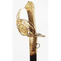 Armes Blanches RARE FORT SABRE D'OFFICIER DE MARINE RÉVOLUTIONNAIRE DE TYPE MONTMORENCY - FRANCE RÉVOLUTION / DIRECTOIRE {PRODUC