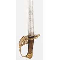 Armes Blanches RARE FORT SABRE D'OFFICIER DE MARINE RÉVOLUTIONNAIRE DE TYPE MONTMORENCY - FRANCE RÉVOLUTION / DIRECTOIRE {PRODUC