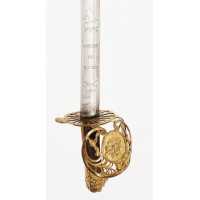 Armes Blanches RARE FORT SABRE D'OFFICIER DE MARINE RÉVOLUTIONNAIRE DE TYPE MONTMORENCY - FRANCE RÉVOLUTION / DIRECTOIRE {PRODUC