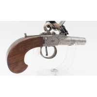 Armes de Poing PISTOLET A SILEX DE GOUSSET DIT DE VOYAGE A BALLE FORCEE CALIBRE 10.8MM {PRODUCT_REFERENCE} - 4