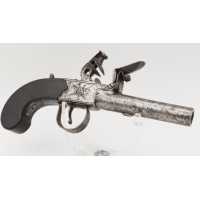 Armes de Poing PISTOLET A SILEX DE GOUSSET DIT DE VOYAGE A BALLE FORCEE CALIBRE 10.2MM  J.G JONES {PRODUCT_REFERENCE} - 2