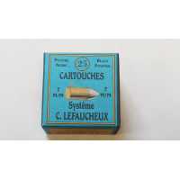 Cartouches Munitions BOITE 25 MUNITIONS ANCIENNE CARTOUCHES CALIBRE 7MM PERCUSSION A BROCHE  FRANCE XXè {PRODUCT_REFERENCE} - 1