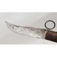 Coutellerie FORT COUTEAU PLIANT DE CHASSE CORNILLON  CORNE DE CERF  RESSORT À PALANQUILLE BASCIN À EPINAL - FRANCE FIN XIXè {PRO