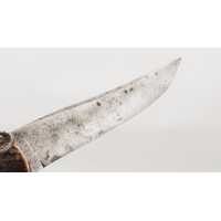 Coutellerie FORT COUTEAU PLIANT DE CHASSE CORNILLON  CORNE DE CERF  RESSORT À PALANQUILLE BASCIN À EPINAL - FRANCE FIN XIXè {PRO