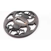 Art du Japon TSUBA KATANA MARUGATA EN FER AJOURÉ  SIGNÉE  JAPON XIXè {PRODUCT_REFERENCE} - 4