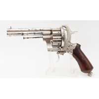 Armes de Poing REVOLVER LEFAUCHEUX LF1250  MODÈLE 1864  20 COUPS  CANONS SUPERPOSÉS  CALIBRE 7MM À BROCHE - FRANCE SECOND EMPIRE