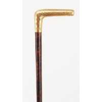 Antiquités LUXUEUSE CANNE DE MARCHE  ÉCAILLE ET OR JAUNE {PRODUCT_REFERENCE} - 4