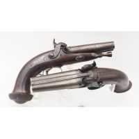 Armes de Poing RARISSIME PAIRE DE PISTOLETS CORSE  DOUBLES CANONS À PERCUSSION FAIT À PIETRALBA XIXè CALIBRE 13MM {PRODUCT_REFER