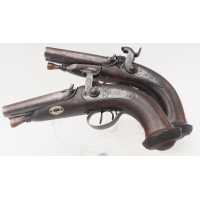 Armes de Poing RARISSIME PAIRE DE PISTOLETS CORSE  DOUBLES CANONS À PERCUSSION FAIT À PIETRALBA XIXè CALIBRE 13MM {PRODUCT_REFER