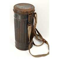 Militaria WW2  BOÎTIER DE MASQUE ANTI - GAZ  LUFT NOMINATIF DE 1943 - COMBAT VOSGES 1944 {PRODUCT_REFERENCE} - 2