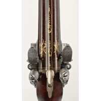 Armes Longues FUSIL CHASSE DOUBLE À SILEX BASSINETS ÉTANCHES SIGNÉ RIVES À PARIS CANONS DE JOUX vers 1720 - FRANCE XVIIIè {PRODU