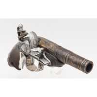 Armes de Poing PISTOLET DE POCHE D'OFFICIER DE MARINE CALOTTE TÊTE D'OISEAU SIGNÉ PARIS - FRANCE XVIIIè  - 7