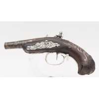 Armes de Poing PISTOLET DE POCHE D'OFFICIER DE MARINE CALOTTE TÊTE D'OISEAU SIGNÉ PARIS - FRANCE XVIIIè  - 8