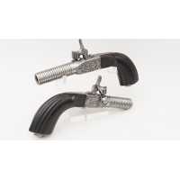 Armes de Poing PAIRE DE PISTOLETS  À COFFRE DE POCHE À PERCUSSION DIT DE VOYAGE CALIBRE 10MM  - 1