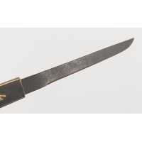 Art du Japon KOZUKA ACCESSOIRE DE SABRE JAPONAIS BRANCHES FLEURS CERISIERS ET OISEAUX  - 5