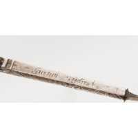 Coutellerie COUTEAU DE MARIAGE LAME ACIER ET MANCHE ARGENT ALLÉGORIES DES VERTUS THÉODORE DE BRY DATÉ 1620 - HOLLANDE XVIIè  - 8