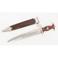 Militaria DAGUE DE SERVICE DE LA SA 1933 FABRICATION F.W.HOLLER SOLINGEN RZM M7/33  - 4