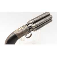 Armes de Poing REVOLVER POIVRIÈRE MARIETTE BREVETÉ 1850  6 CANONS À PERCUSSION CALIBRE 9MM  - 2