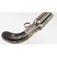Armes de Poing REVOLVER POIVRIÈRE MARIETTE BREVETÉ 1850  6 CANONS À PERCUSSION CALIBRE 9MM  - 11