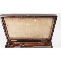 Armes de Poing CASSETTE NÉCESSAIRE PISTOLETS DE DUEL SIGNÉ LEFAURE PARIS 1860 - FRANCE XIXè 1469-62MRS-42 - 9