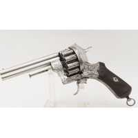 Armes de Poing REVOLVER LEFAUCHEUX  MODÈLE 1864  20 COUPS  CANONS SUPERPOSÉS  CALIBRE 7MM À BROCHE - FRANCE SECOND EMPIRE  - 14