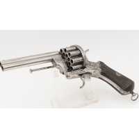 Armes de Poing REVOLVER LEFAUCHEUX  MODÈLE 1864  20 COUPS  CANONS SUPERPOSÉS  CALIBRE 7MM À BROCHE - FRANCE SECOND EMPIRE  - 9