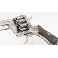 Armes de Poing REVOLVER LEFAUCHEUX  MODÈLE 1864  20 COUPS  CANONS SUPERPOSÉS  CALIBRE 7MM À BROCHE - FRANCE SECOND EMPIRE  - 15