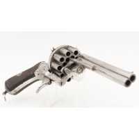 Armes de Poing REVOLVER LEFAUCHEUX  MODÈLE 1864  20 COUPS  CANONS SUPERPOSÉS  CALIBRE 7MM À BROCHE - FRANCE SECOND EMPIRE  - 13
