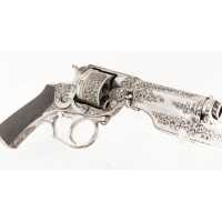 Armes de Poing RARE REVOLVER DE LUXE  PERRIN MODÈLE 1965/96 À BAÏONNETTE COUTEAU  CALIBRE 7MM - FRANCE XIXè 1469-62-55 - 15