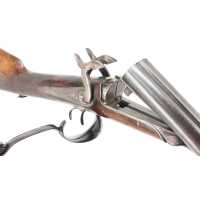 Armes d'Épaule RARE FUSIL DE CHASSE À SYSTÈME BREVETÉ PLOMBEUR À PARIS  Cal. 16 À BROCHE RAYÉ  GROS GIBIER vers 1860 - FRANCE XI