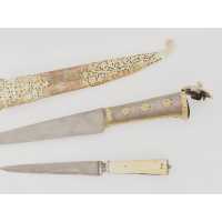 Armes Blanches POIGNARD PERSE / INDE - DOUBLE KARD / QAJAR EN DAMAS PERSAN ET KOFTGARI EN OR 135302.2 - 24