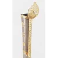 Armes Blanches POIGNARD PERSE / INDE - DOUBLE KARD / QAJAR EN DAMAS PERSAN ET KOFTGARI EN OR 135302.2 - 12