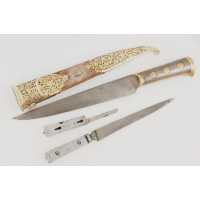 Armes Blanches POIGNARD PERSE / INDE - DOUBLE KARD / QAJAR EN DAMAS PERSAN ET KOFTGARI EN OR 135302.2 - 32