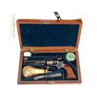 Armes de Poing COFFRET REVOLVER COLT ROOT MODEL 1855  SIDE HAMMER POCKET  Calibre 28  EN COFFRET AVEC NOTICE -  USA XIXè AV-2574