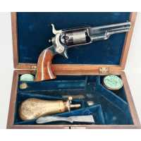 Armes de Poing COFFRET REVOLVER COLT ROOT MODEL 1855  SIDE HAMMER POCKET  Calibre 28  EN COFFRET AVEC NOTICE -  USA XIXè AV-2574