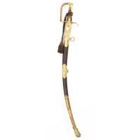 Armes Blanches SABRE D'OFFICIER SUPÉRIEUR DE MARINE DIRECTOIRE PREMIER EMPIRE MONTURE À L'ALLEMANDE & GARDE PERLÉE 51615-6 - 1