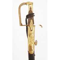 Armes Blanches SABRE D'OFFICIER SUPÉRIEUR DE MARINE DIRECTOIRE PREMIER EMPIRE MONTURE À L'ALLEMANDE & GARDE PERLÉE 51615-6 - 18
