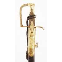 Armes Blanches SABRE D'OFFICIER SUPÉRIEUR DE MARINE DIRECTOIRE PREMIER EMPIRE MONTURE À L'ALLEMANDE & GARDE PERLÉE 51615-6 - 2