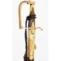 Armes Blanches SABRE D'OFFICIER SUPÉRIEUR DE MARINE DIRECTOIRE PREMIER EMPIRE MONTURE À L'ALLEMANDE & GARDE PERLÉE 51615-6 - 3