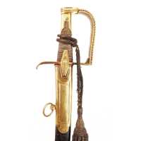 Armes Blanches SABRE D'OFFICIER SUPÉRIEUR DE MARINE DIRECTOIRE PREMIER EMPIRE MONTURE À L'ALLEMANDE & GARDE PERLÉE 51615-6 - 21