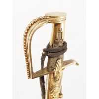 Armes Blanches SABRE D'OFFICIER SUPÉRIEUR DE MARINE DIRECTOIRE PREMIER EMPIRE MONTURE À L'ALLEMANDE & GARDE PERLÉE 51615-6 - 5